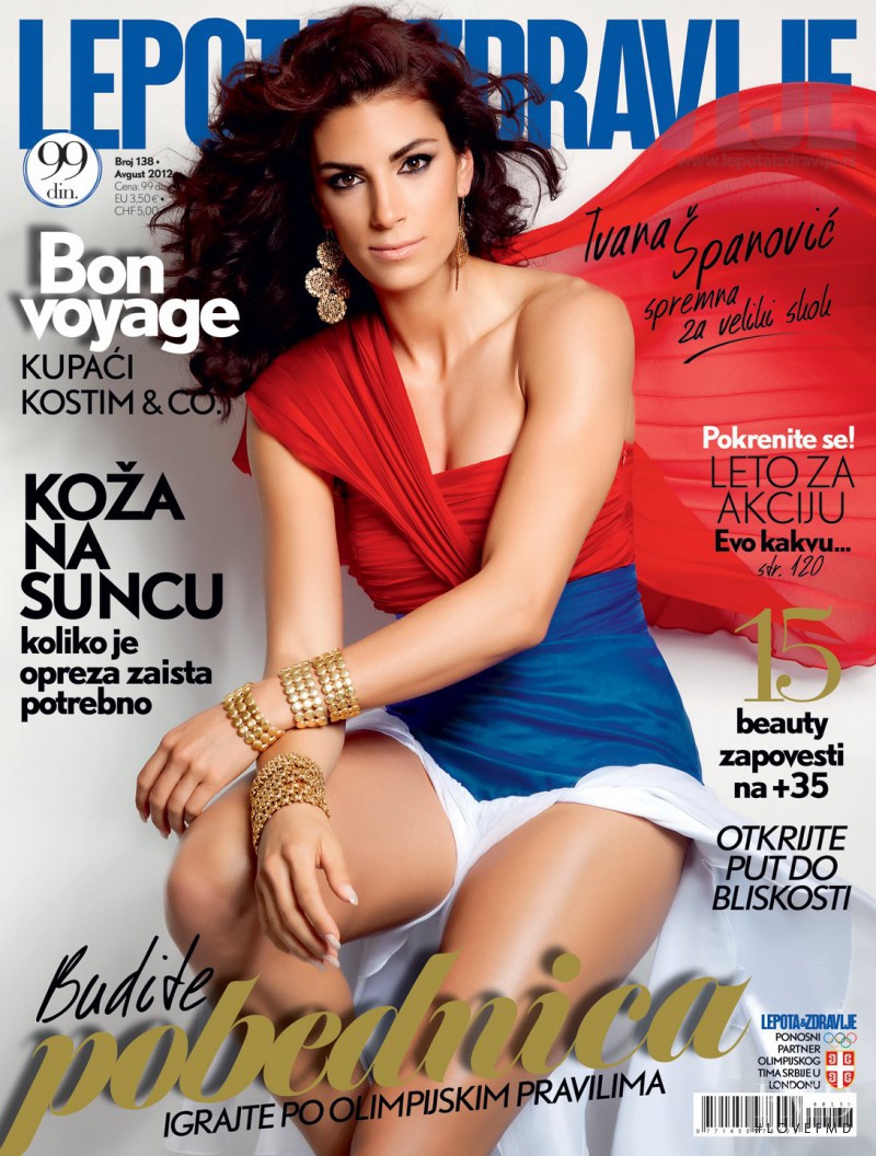 Ivana Spanovic featured on the Lepota & Zdravlje Serbia cover from August 2012