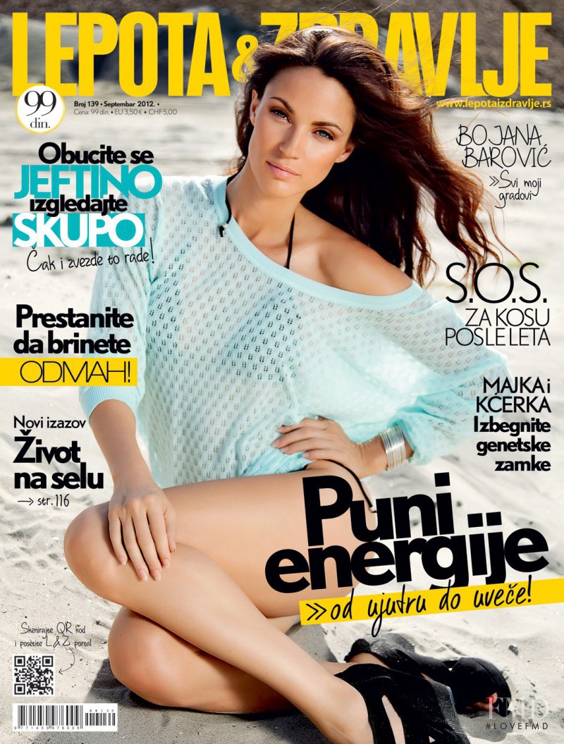 Bojana Barovic featured on the Lepota & Zdravlje Serbia cover from September 2012