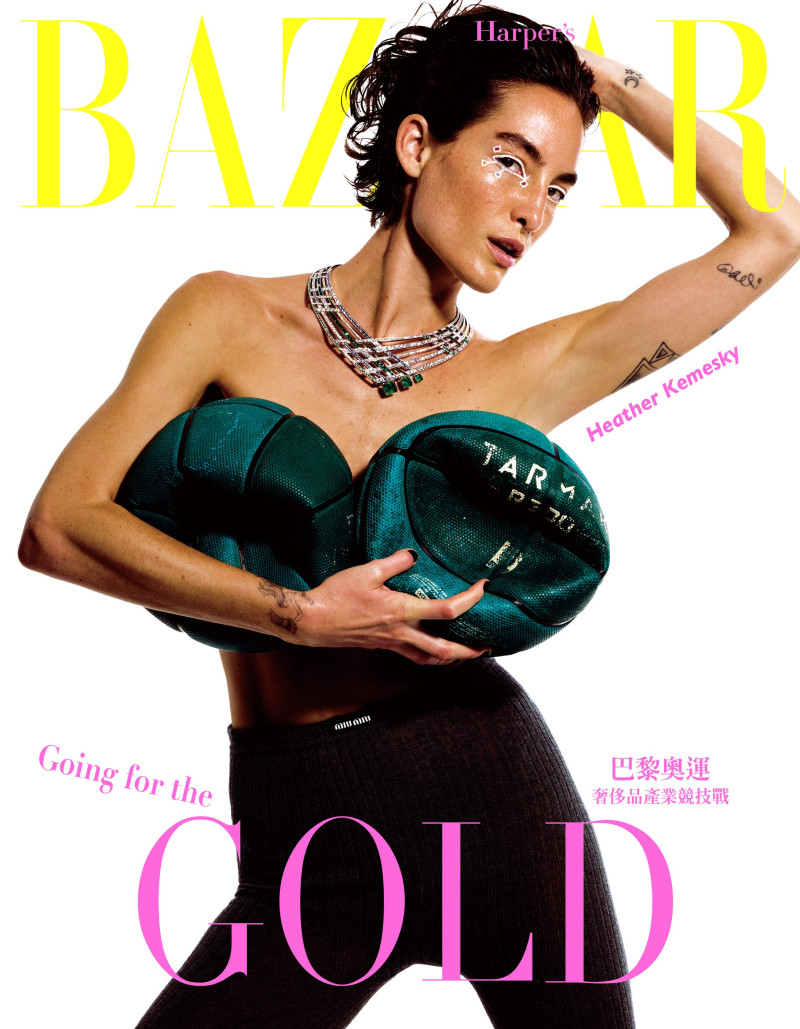 Heather Kemesky featured on the Harper\'s Bazaar Taiwan cover from August 2024