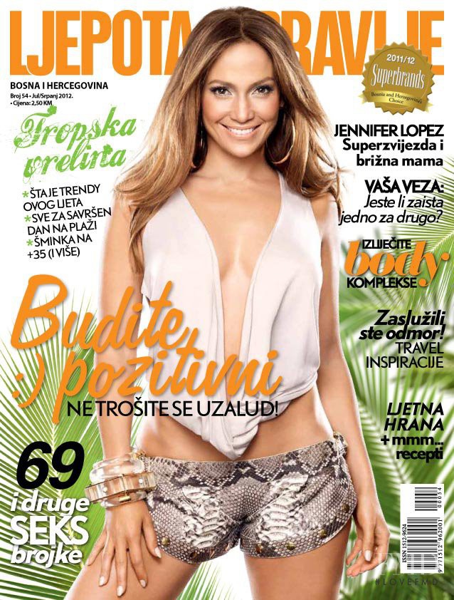 Jennifer Lopez featured on the Ljepota & Zdravlje Bosnia & Herzegovina cover from July 2012