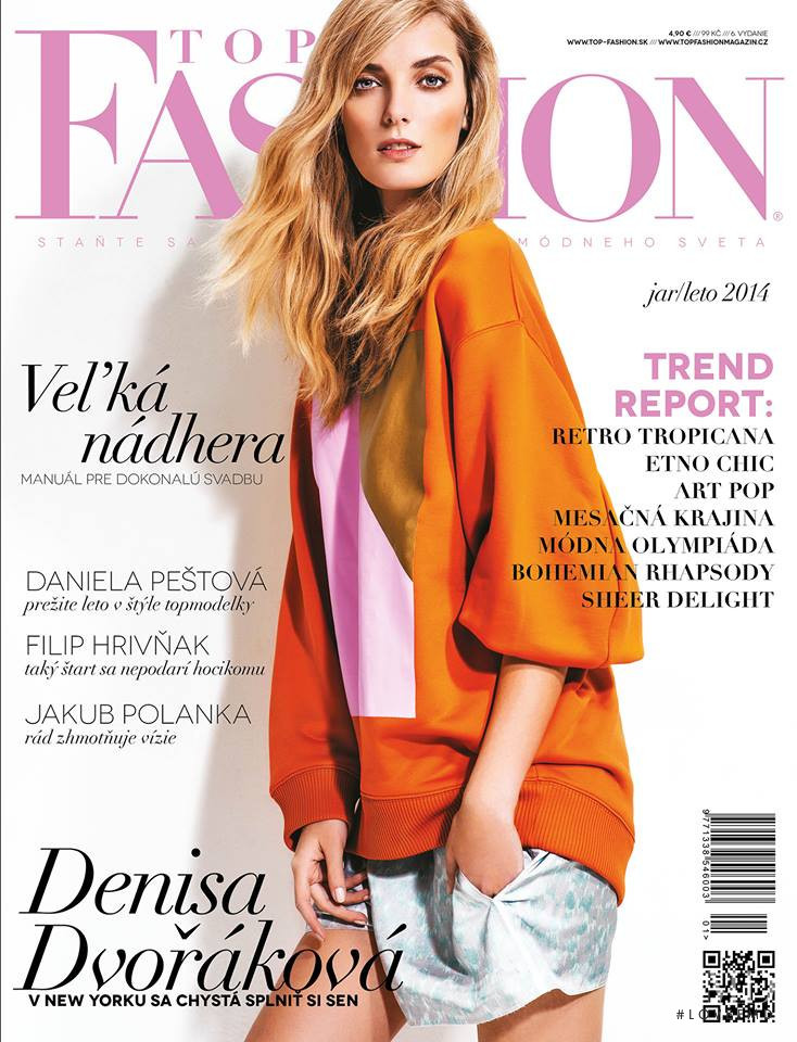 Denisa Dvorakova featured on the Top Fashion cover from May 2014