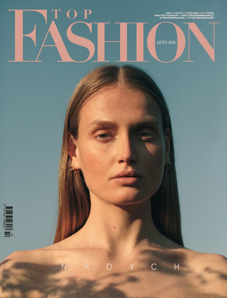 Erika Palkovicova featured on the Top Fashion cover from June 2020