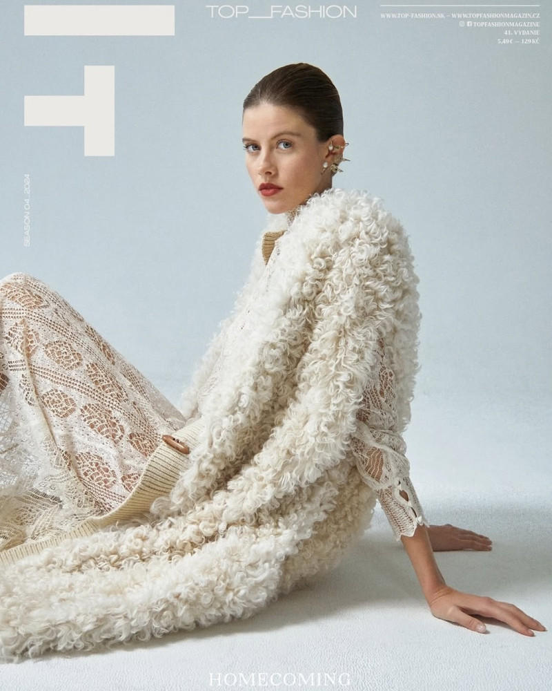 Barbora Podzimkova featured on the Top Fashion cover from December 2024