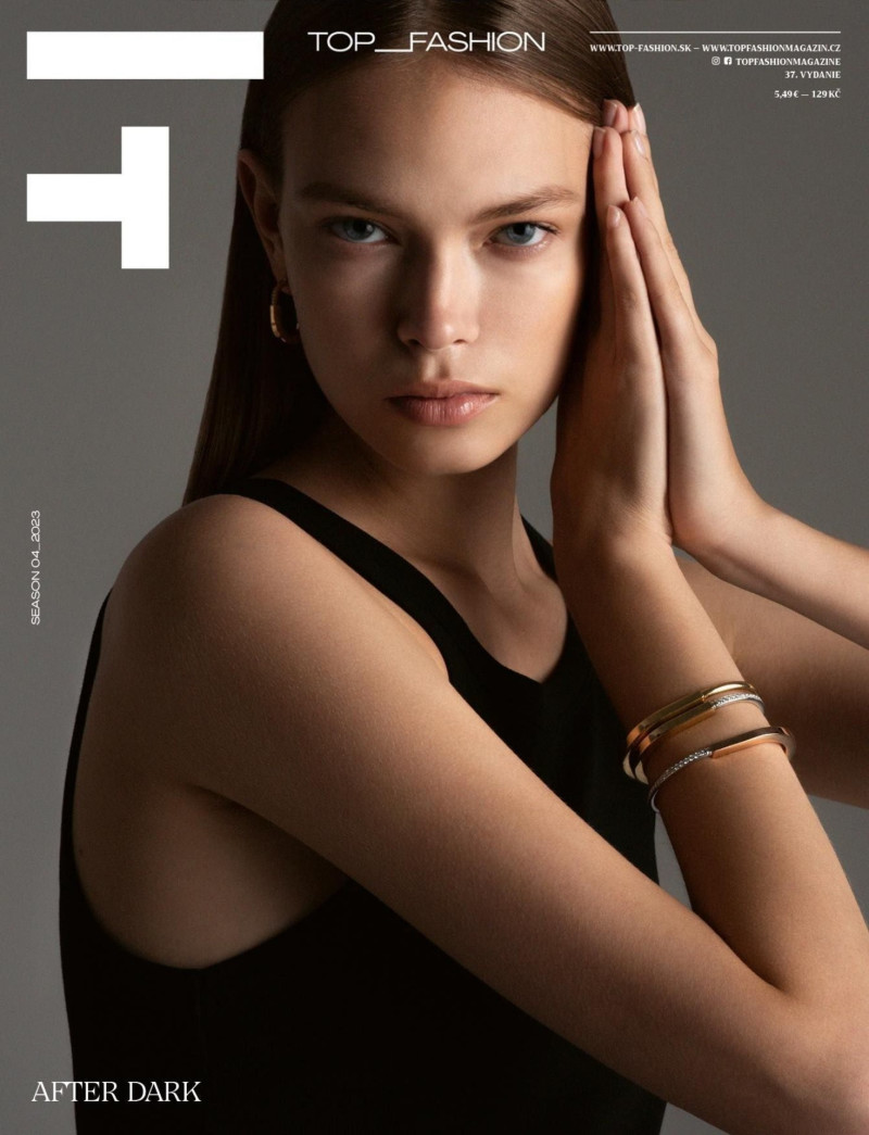 Sophie Bozhenova featured on the Top Fashion cover from December 2023