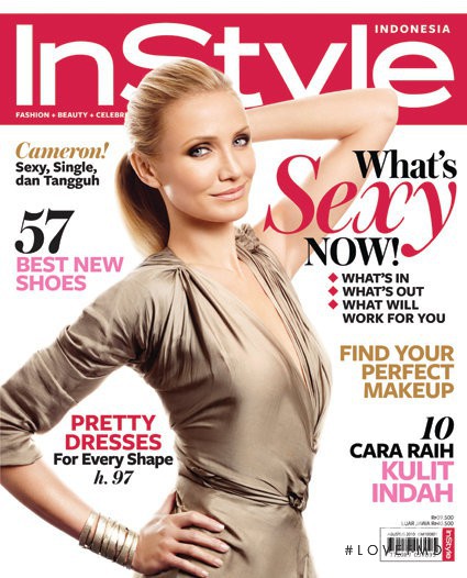 Cameron Diaz featured on the InStyle Indonesia cover from August 2010