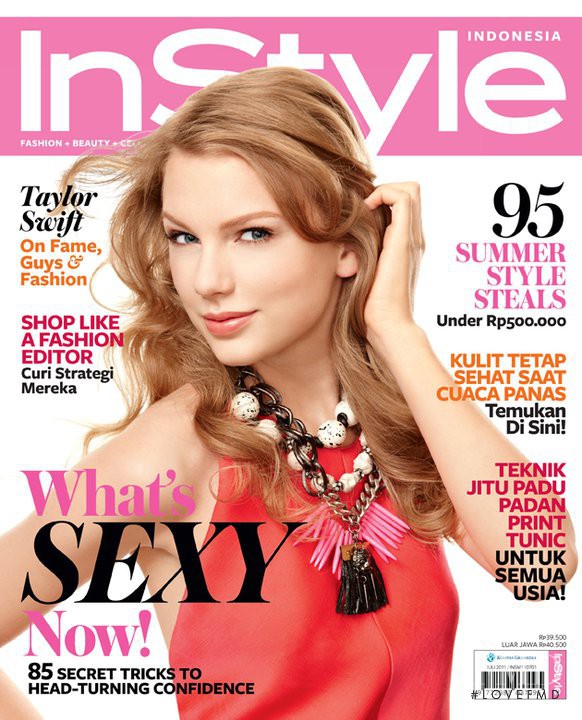 Taylor Swift featured on the InStyle Indonesia cover from July 2011