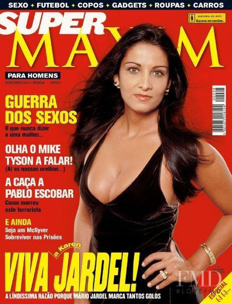 Karen Matzenbacher featured on the Maxim Portugal cover from November 2001