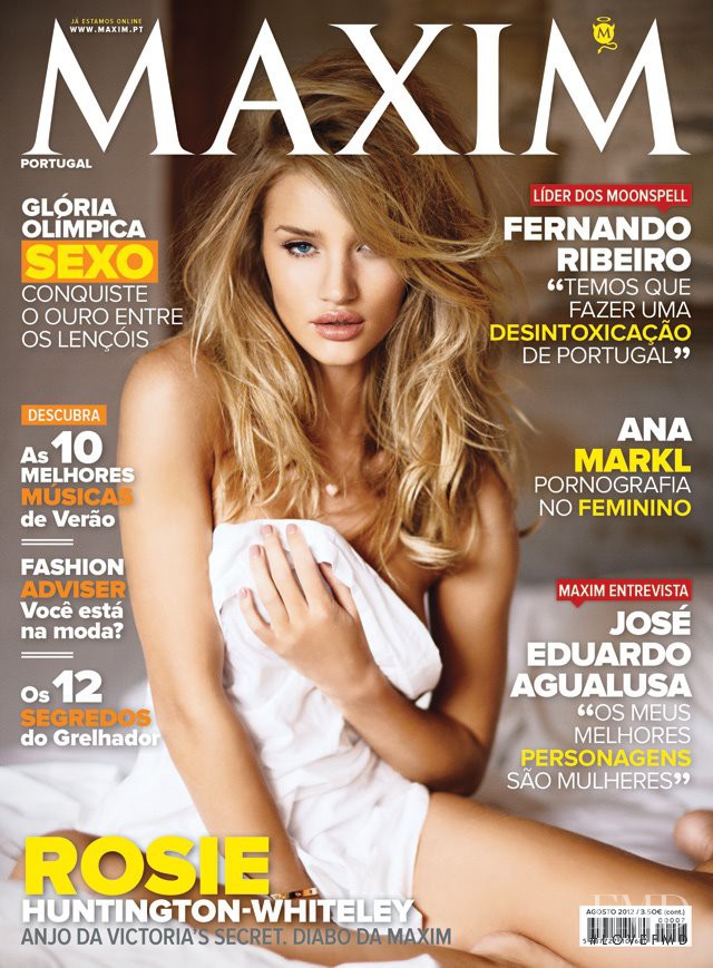 Rosie Huntington-Whiteley featured on the Maxim Portugal cover from August 2012