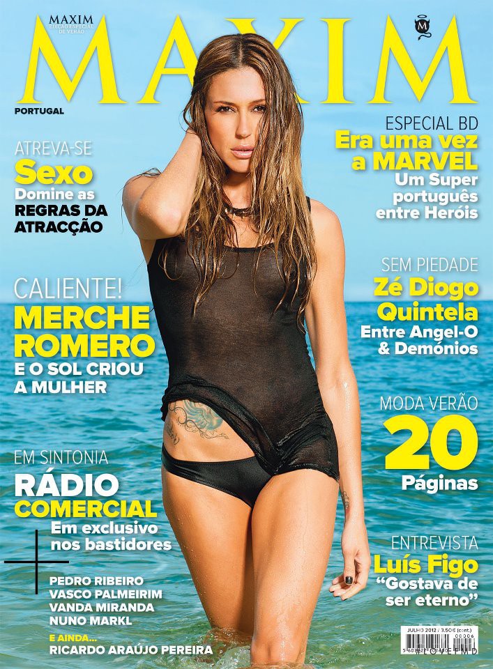 Merche Romero featured on the Maxim Portugal cover from July 2012