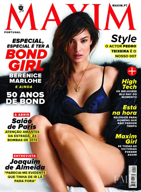 Bérénice Marlohe featured on the Maxim Portugal cover from November 2012