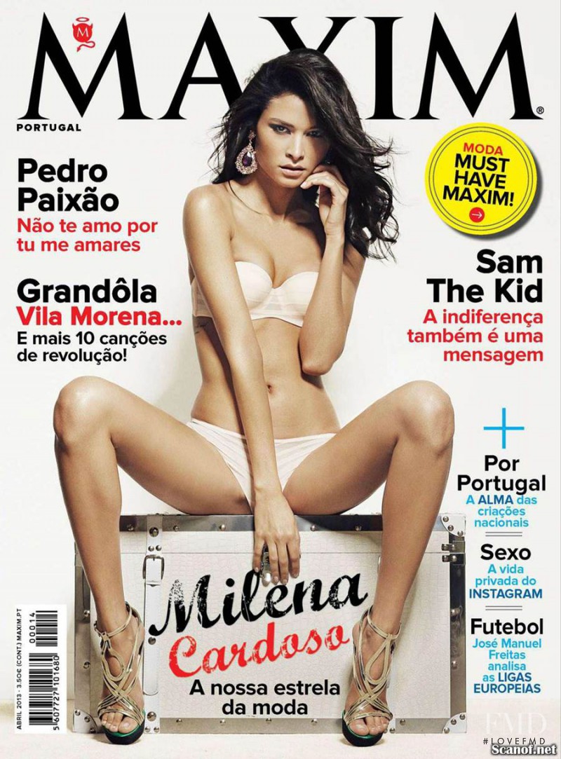 Milena Cardoso featured on the Maxim Portugal cover from April 2013