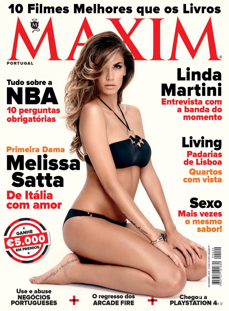 Melissa Satta featured on the Maxim Portugal cover from November 2013