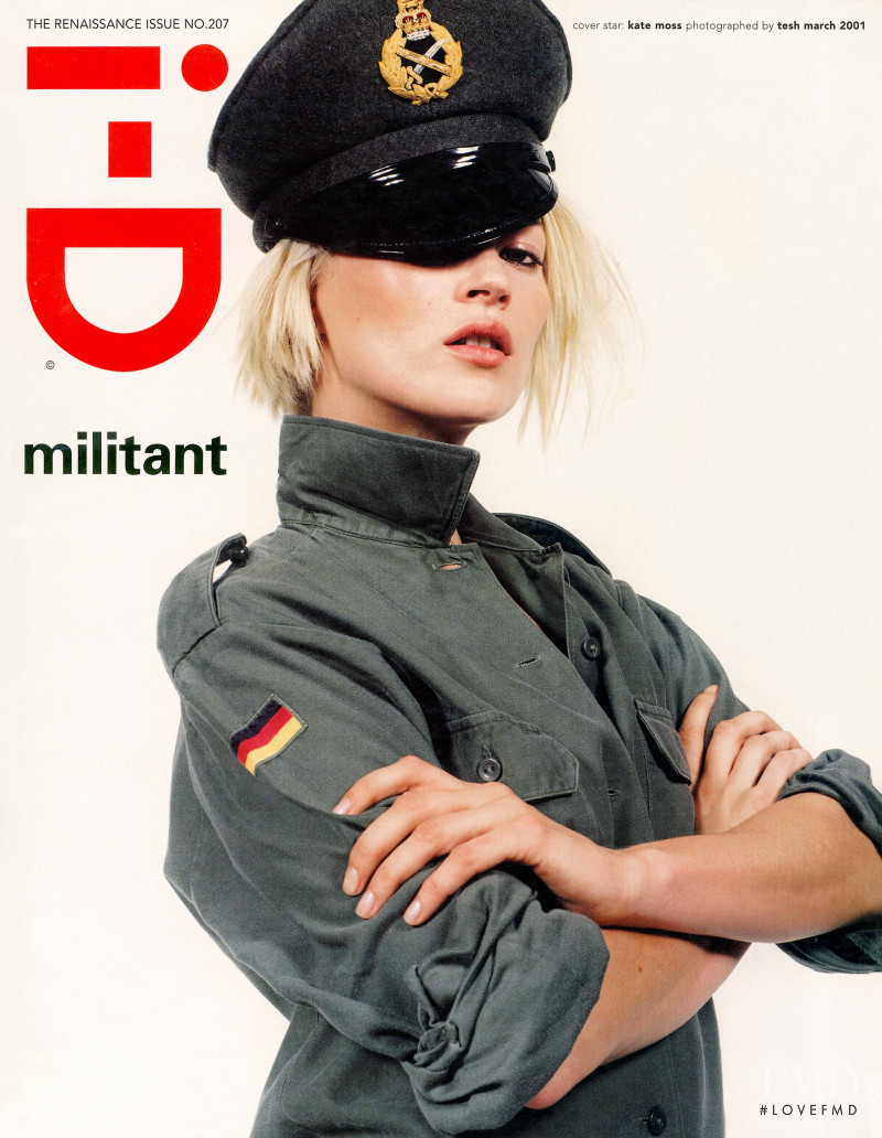 Kate Moss featured on the i-D cover from March 2001