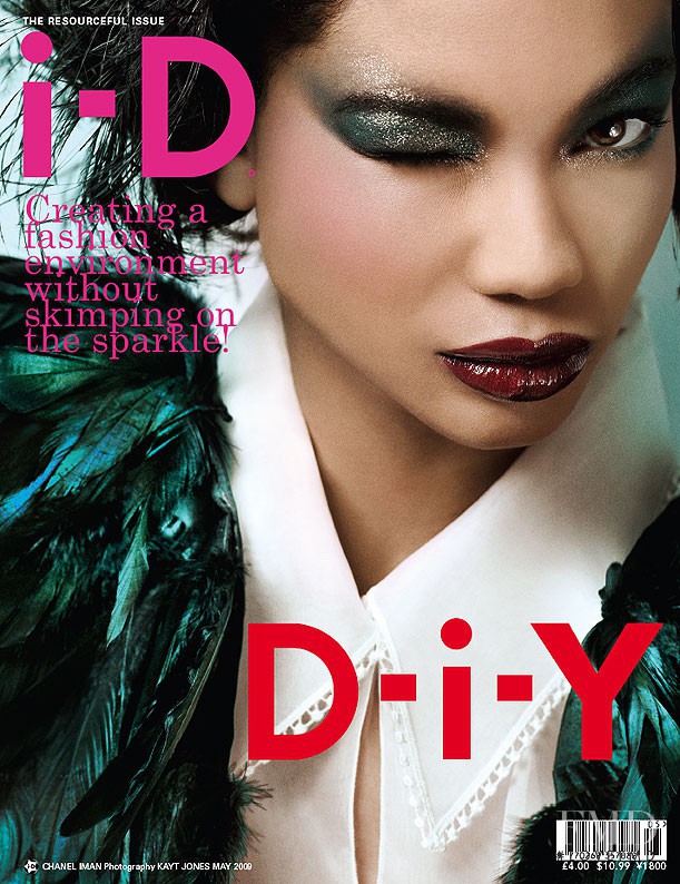 Chanel Iman featured on the i-D cover from May 2009
