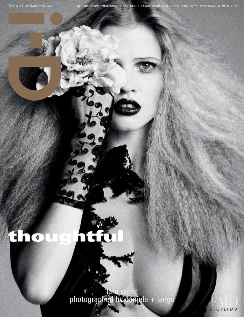 Lara Stone featured on the i-D cover from December 2012