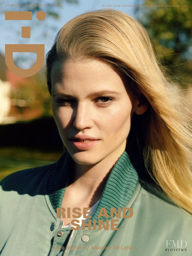 Lara Stone featured on the i-D cover from February 2012