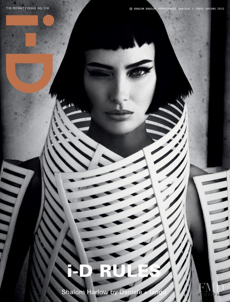 Shalom Harlow featured on the i-D cover from March 2012