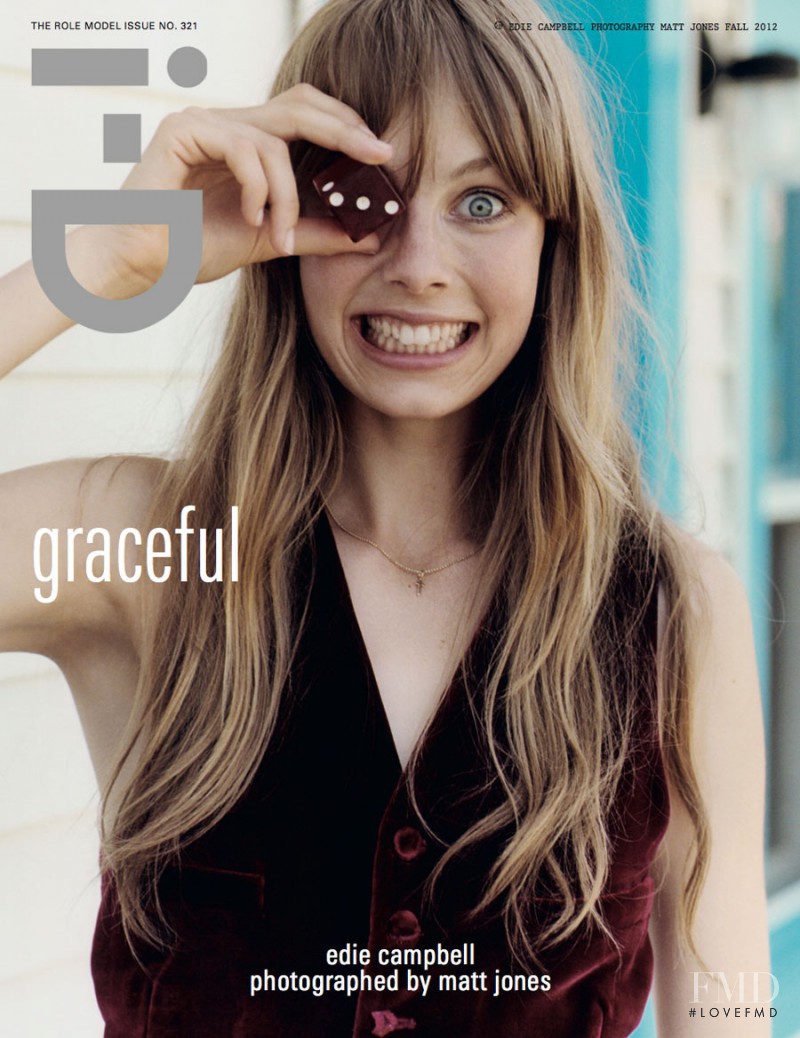 Edie Campbell featured on the i-D cover from September 2012