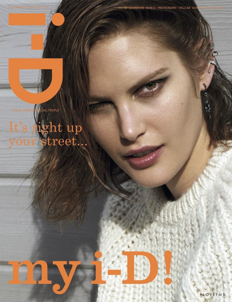 Catherine McNeil featured on the i-D cover from August 2013