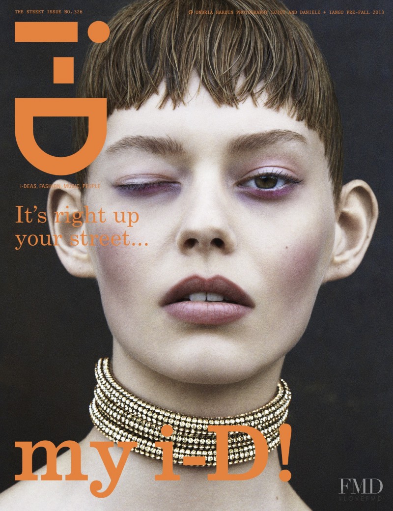 Ondria Hardin featured on the i-D cover from August 2013