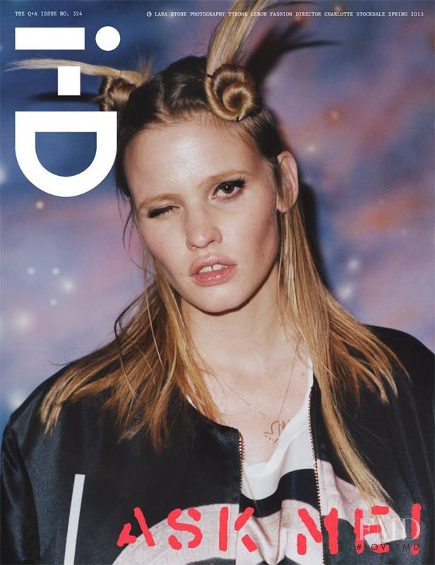 Lara Stone featured on the i-D cover from March 2013