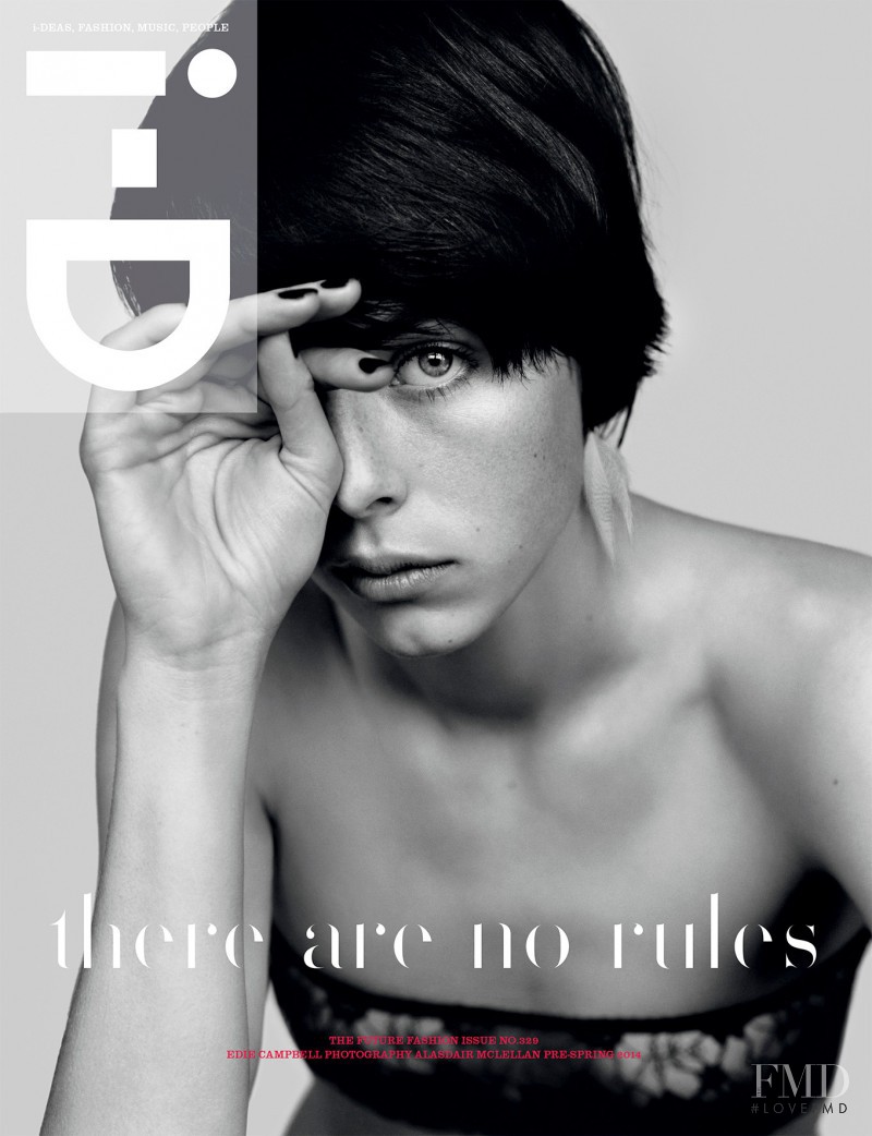 Edie Campbell featured on the i-D cover from February 2014