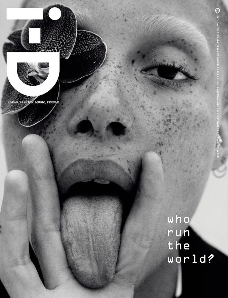 Adwoa Aboah featured on the i-D cover from August 2016
