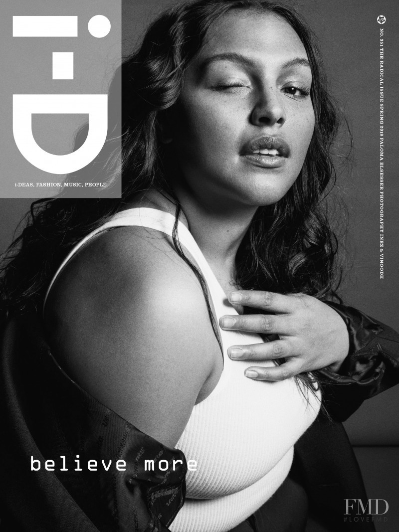 Paloma Elsesser featured on the i-D cover from February 2018
