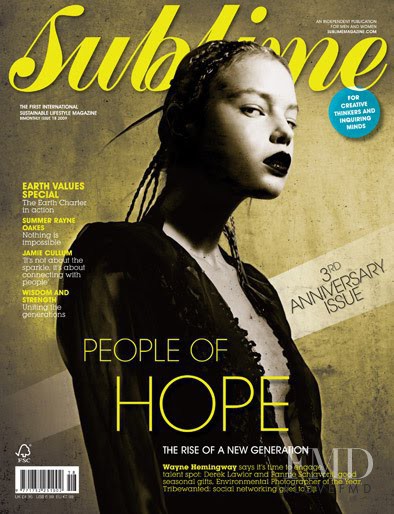 Dasha Zharova featured on the Sublime cover from November 2009