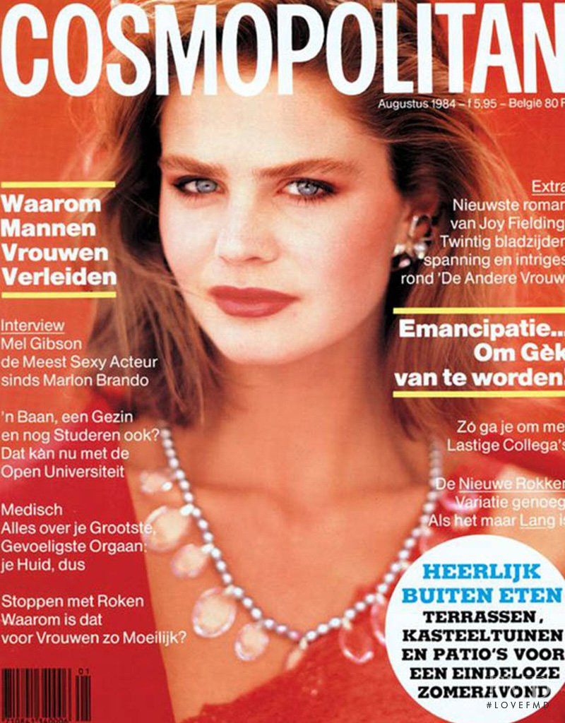 Dawn Gallagher featured on the Cosmopolitan Netherlands cover from August 1984