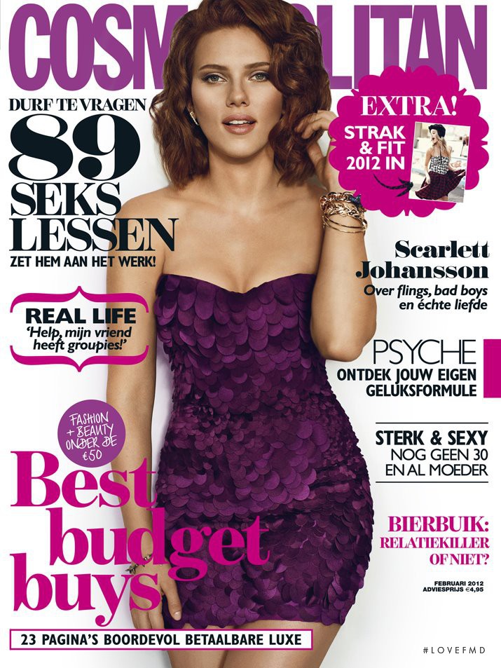 Scarlett Johansson featured on the Cosmopolitan Netherlands cover from February 2012