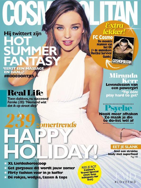 Miranda Kerr featured on the Cosmopolitan Netherlands cover from July 2012