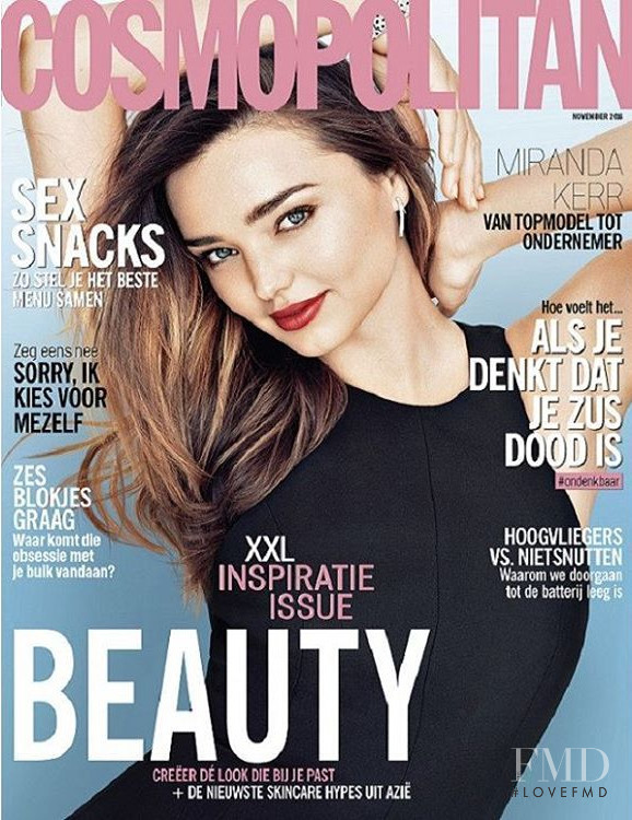 Miranda Kerr featured on the Cosmopolitan Netherlands cover from November 2016