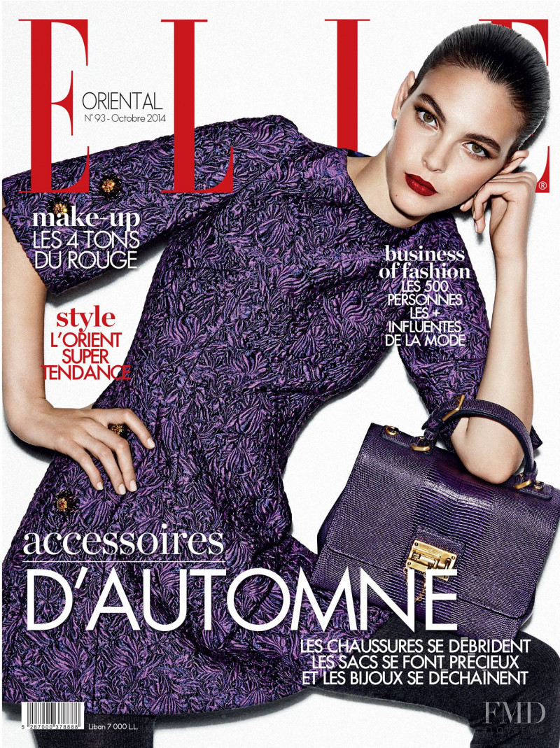 Vittoria Ceretti featured on the Elle Oriental cover from October 2014