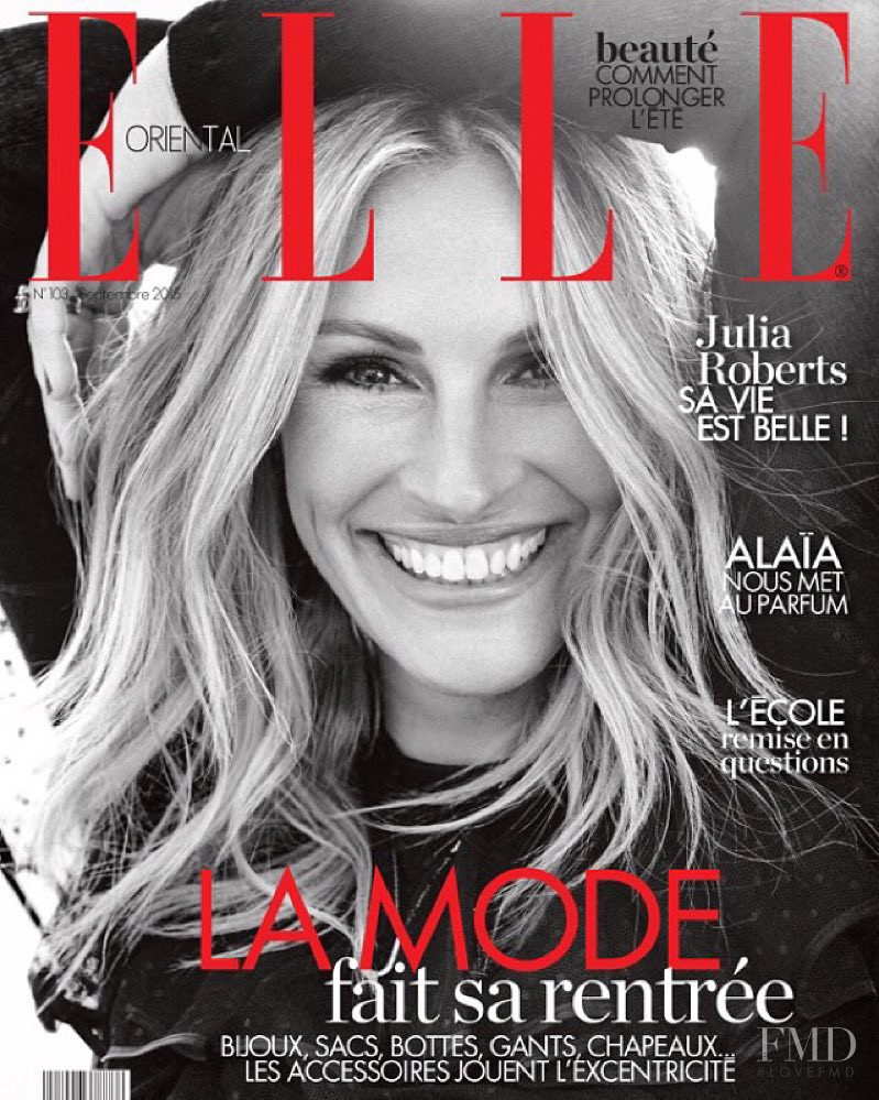 Julia Roberts featured on the Elle Oriental cover from September 2015
