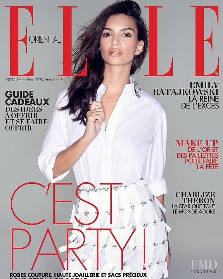 Emily Ratajkowski featured on the Elle Oriental cover from December 2018