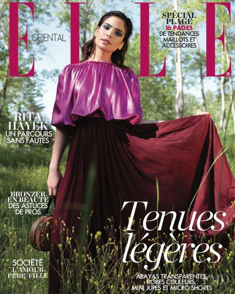 Rita Hayek featured on the Elle Oriental cover from June 2018
