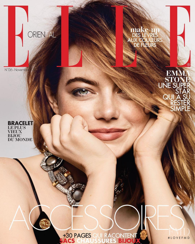 Emma Stone featured on the Elle Oriental cover from November 2018