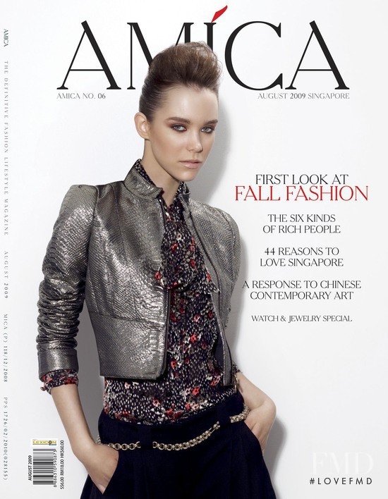 Santa Borel featured on the Amica Singapore cover from August 2009