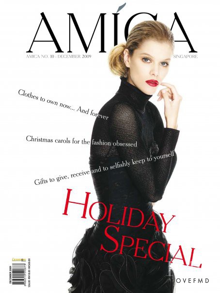 Marana Bispo featured on the Amica Singapore cover from December 2009