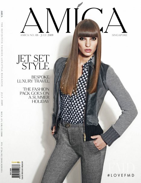 Stefanie Wood featured on the Amica Singapore cover from July 2009