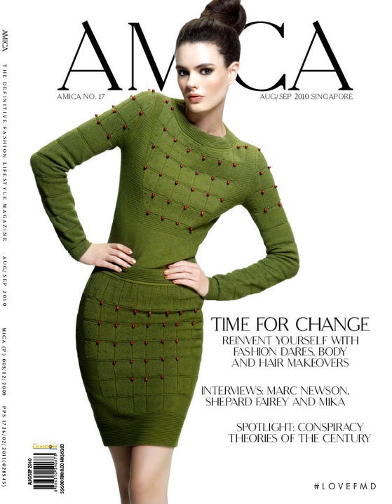 Kasimira Miller featured on the Amica Singapore cover from August 2010