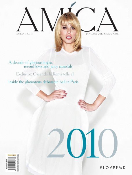 Sveva Alviti featured on the Amica Singapore cover from January 2010