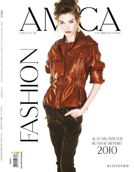 Sabina Smutna featured on the Amica Singapore cover from September 2010