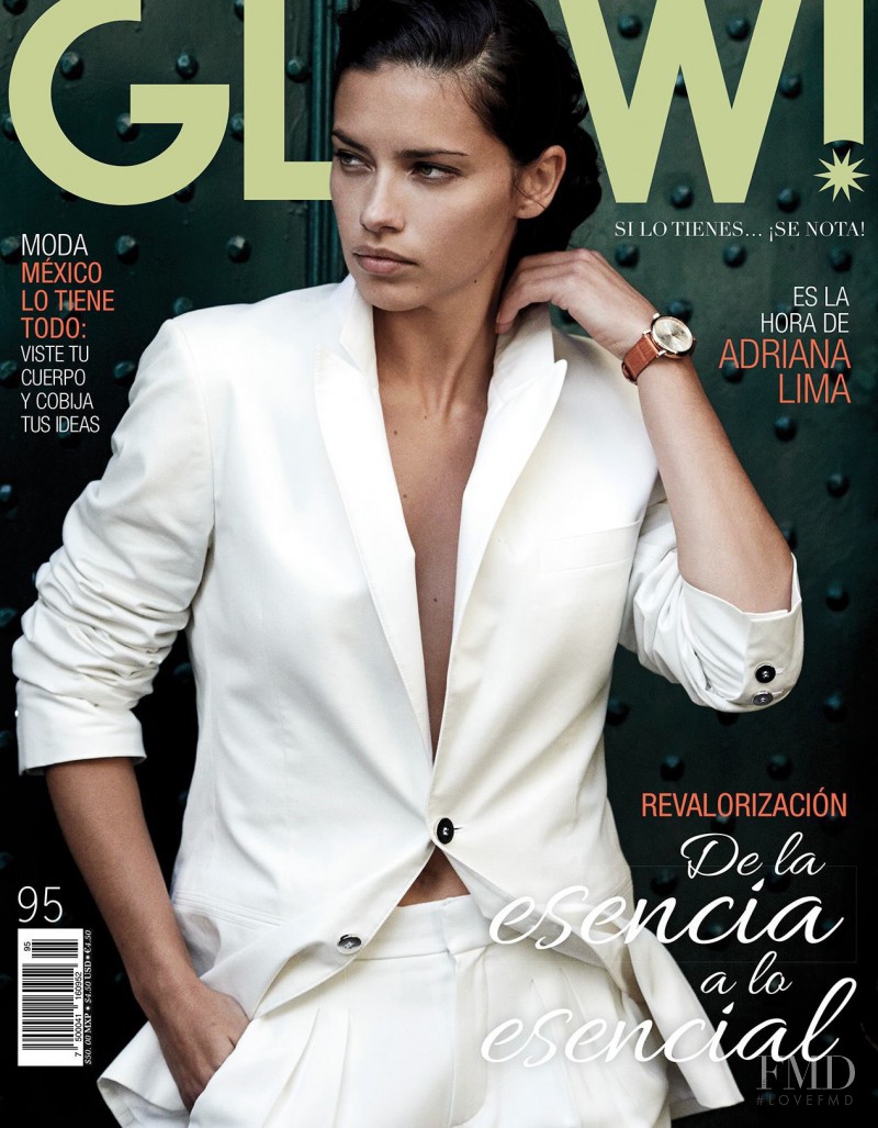 Adriana Lima featured on the Glow! Mexico cover from November 2014