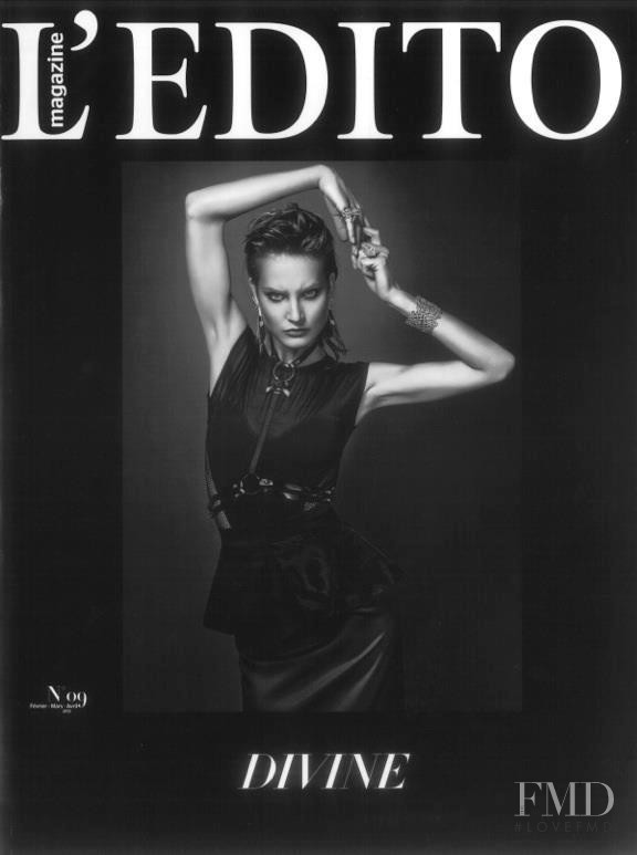 Mariana Idzkowska featured on the L\'Edito cover from March 2013