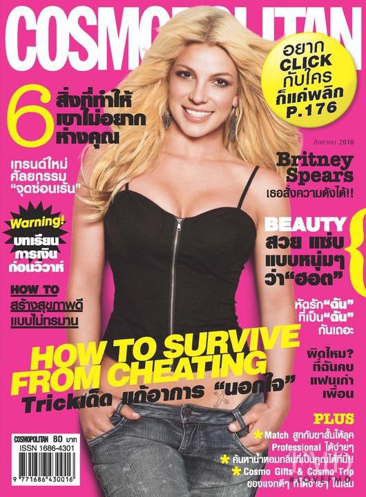 Britney Spears featured on the Cosmopolitan Thailand cover from August 2010