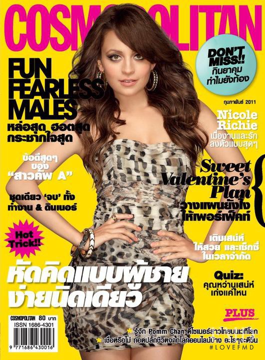 Nicole Richie featured on the Cosmopolitan Thailand cover from February 2011