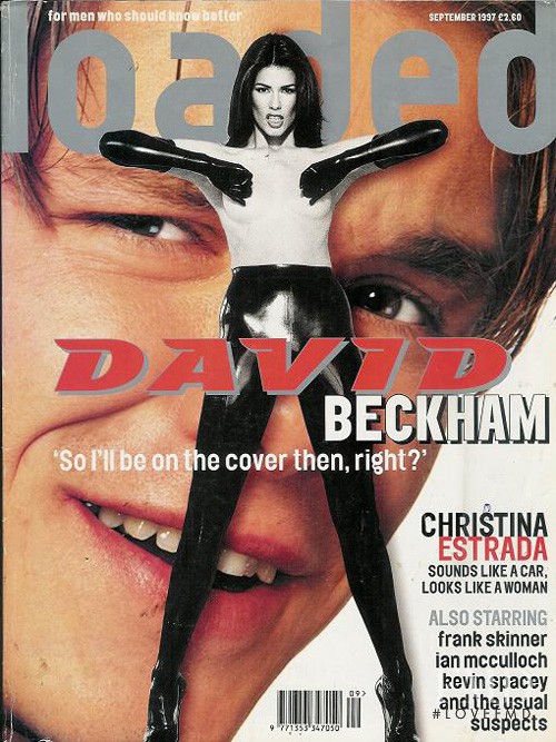 Christina Estrada, David Beckham featured on the Loaded UK cover from September 1997