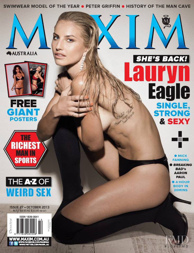 Lauryn Eagle featured on the Maxim Australia cover from October 2013